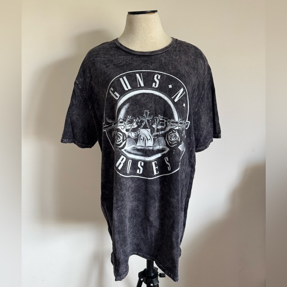 GUNS N ROSES Grey Black White Marble Tie Dye T-Shirt Unisex XXL NEW WITH TAG